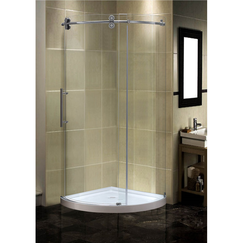 Aston Orbitus 40" x 75" Round Sliding Shower Enclosure Wayfair